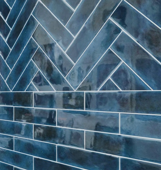cifre opal marine handvormtegel blauw