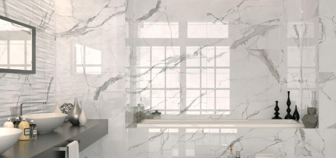Cifre Statuario blanco bij Vlagsma tegelwalhalla