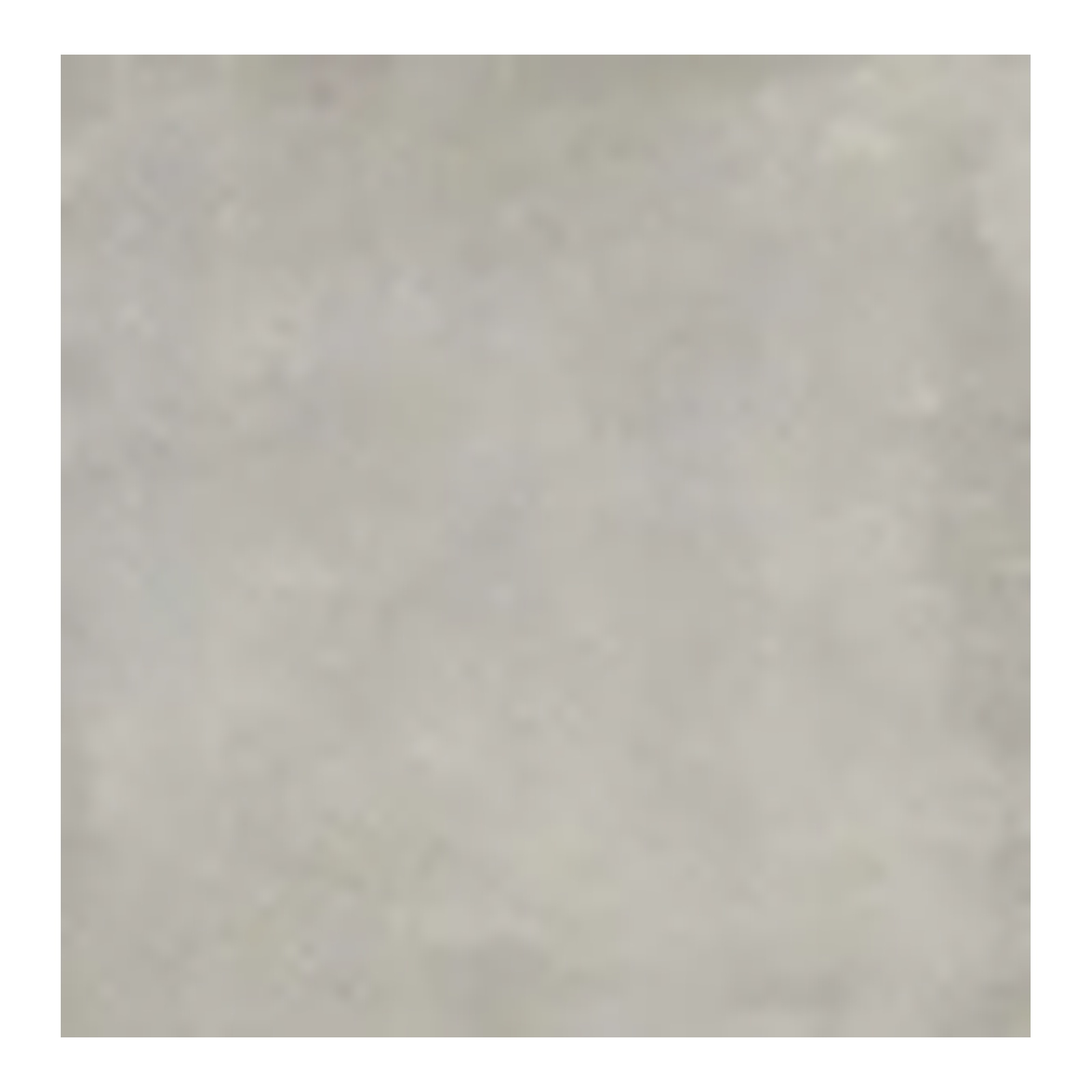 Grijze betonlook tegel met wolkachtige kleurnuances op een witte achtergrond.