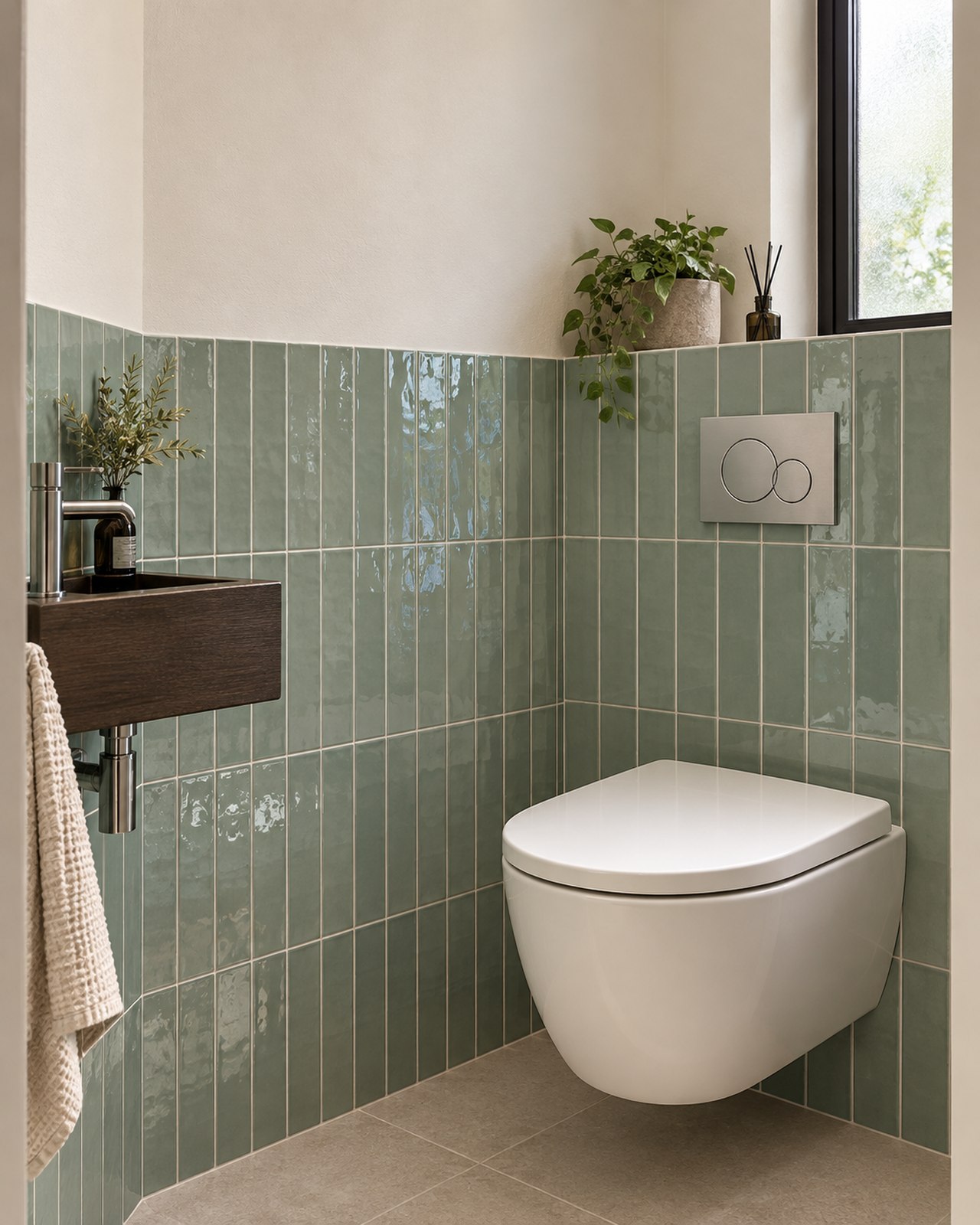 colonial jade groen toilet