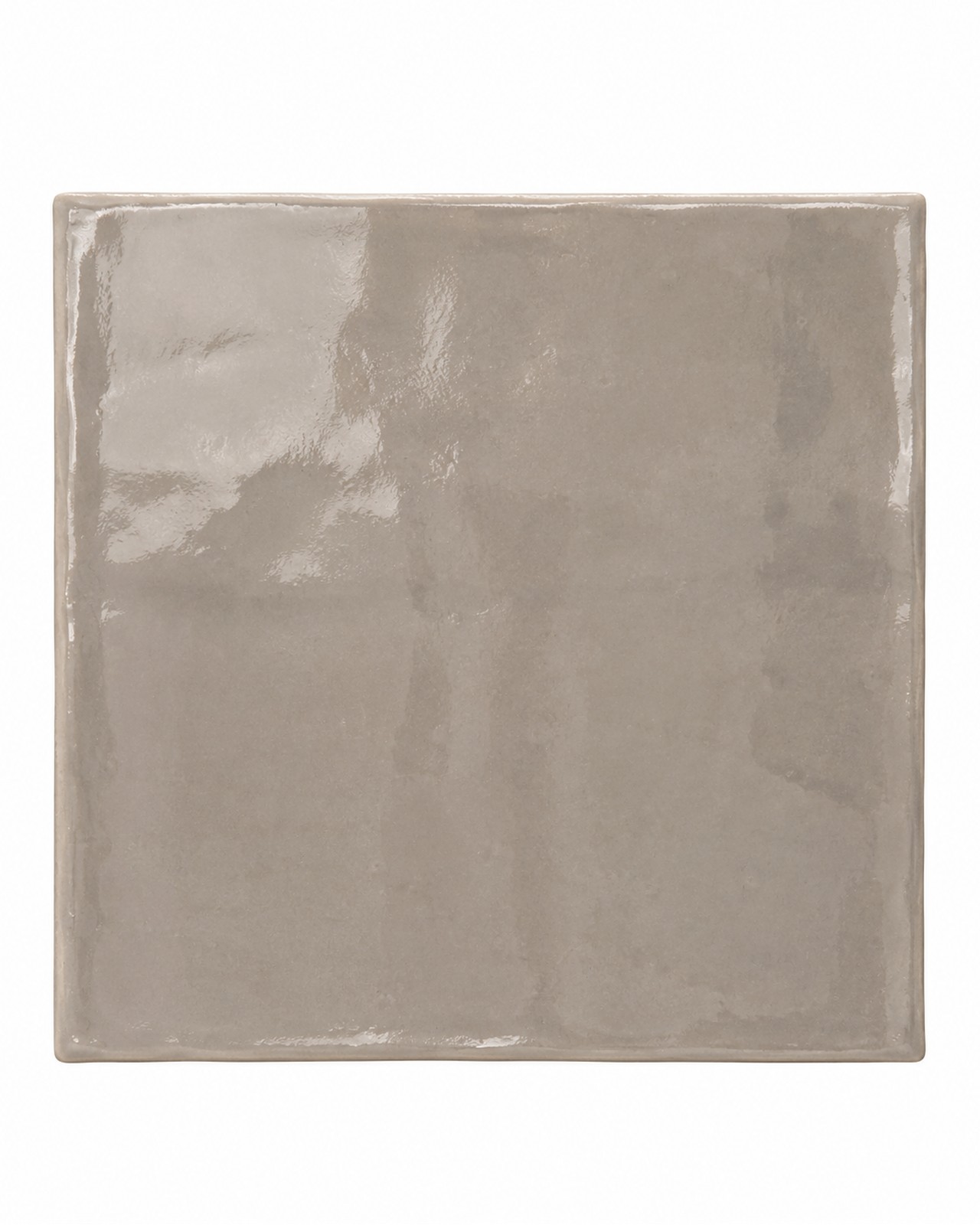 Mindelo Glans Grey 13x13 glanzende grijze wandtegel op witte achtergrond