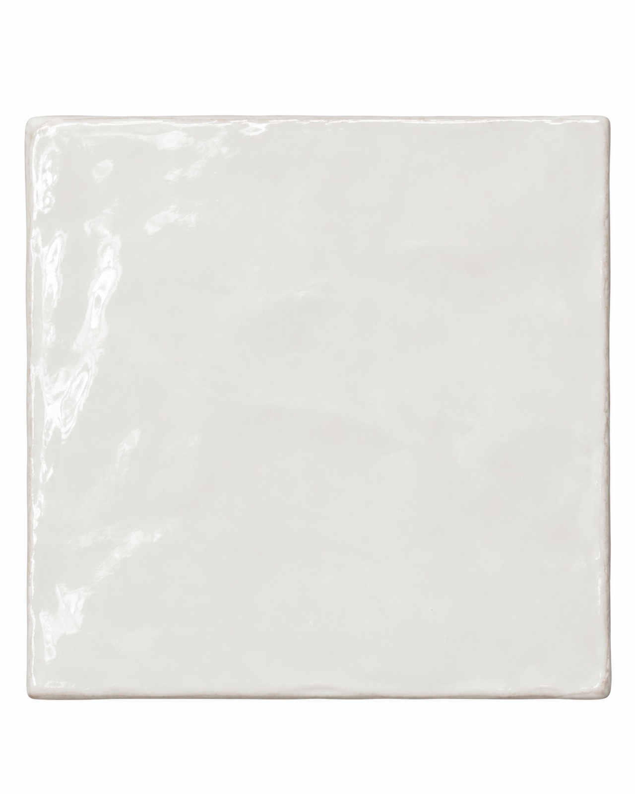 Mindelo Glans Hollandse Witjes 13x13 glanzende witte wandtegel op witte achtergrond