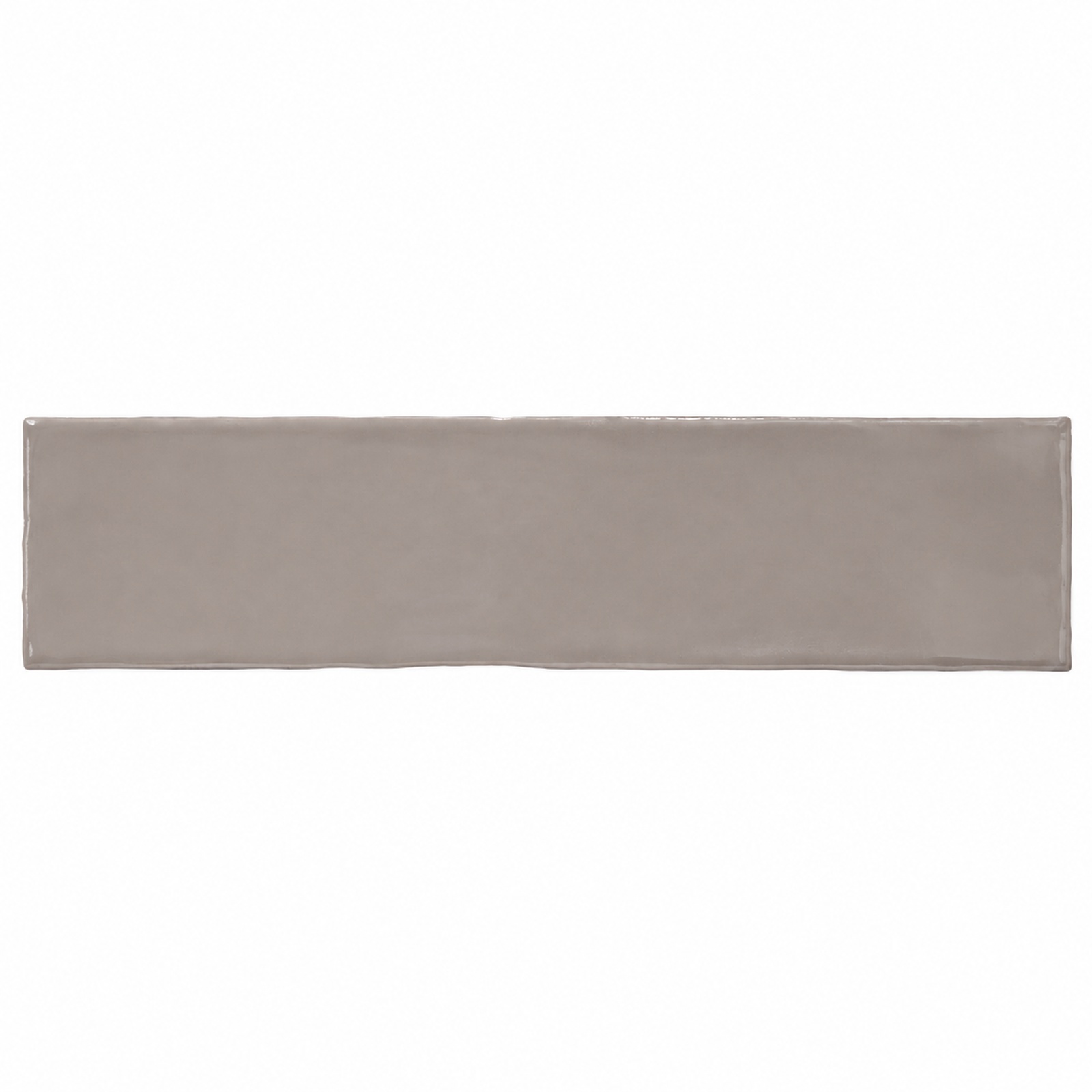 Cifre Colonial Vison Glans 7,5 × 30 cm van boven op wit, met een warme taupekleur, zachte glans en subtiel onregelmatige randen.